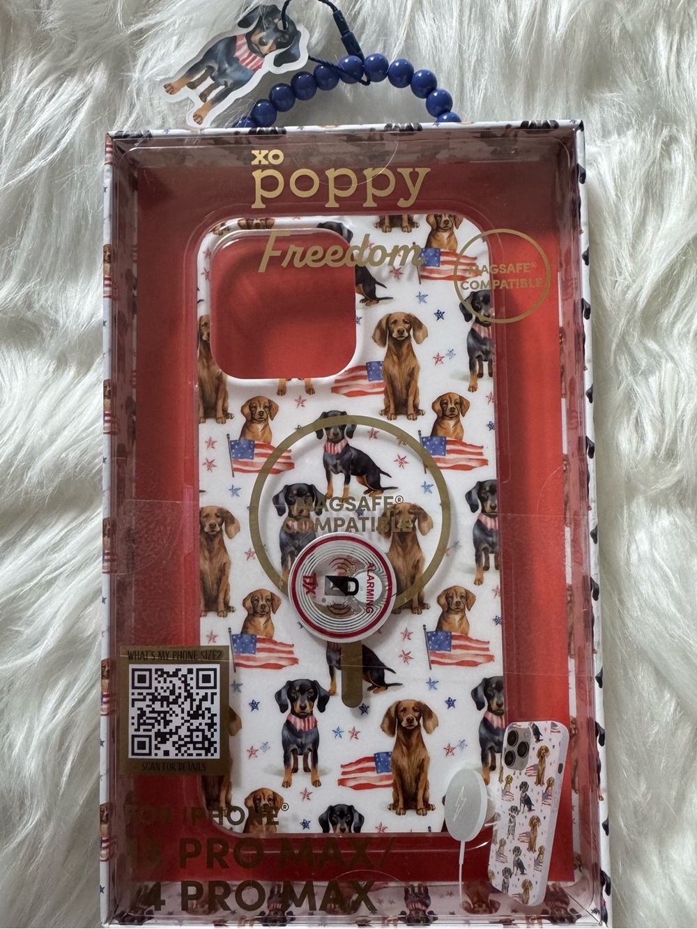 Poppy Daschund Dog Print iPhone Case for iPhone 14 Pro Max or 15 Pro Max